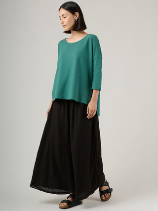 Heavyweight Hemp Organic Cotton Cropped Sleeve T-Shirt - Forgotten Tribes