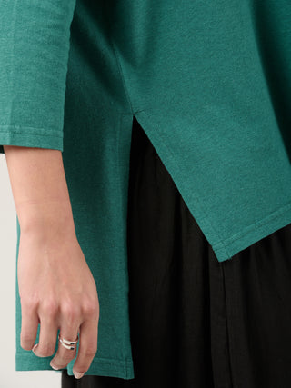 Heavyweight Hemp Organic Cotton Cropped Sleeve T-Shirt - Forgotten Tribes