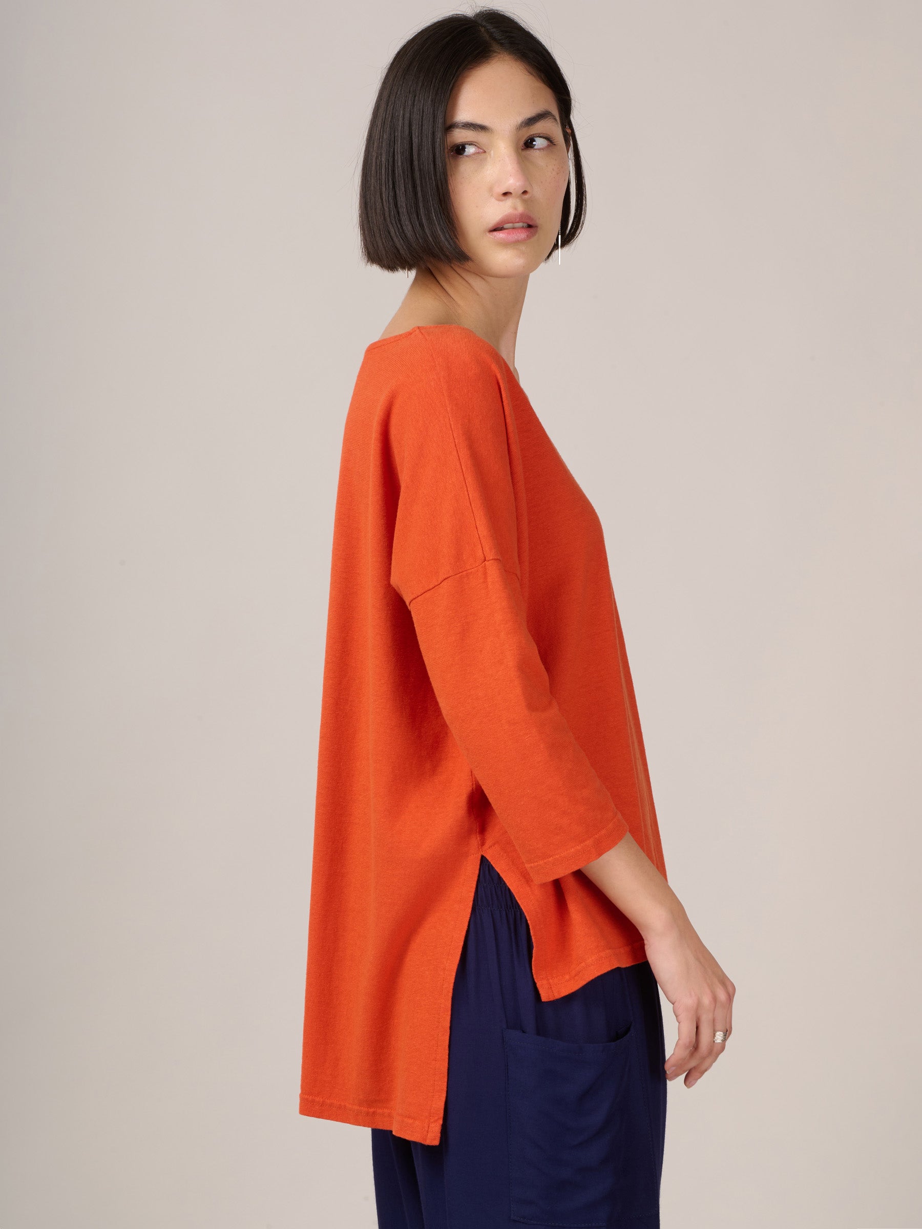 Heavyweight Hemp Organic Cotton Cropped Sleeve T-Shirt - Forgotten Tribes