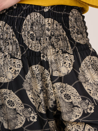 Harem Pants Original - Oriental Flower High Crotch - Forgotten Tribes