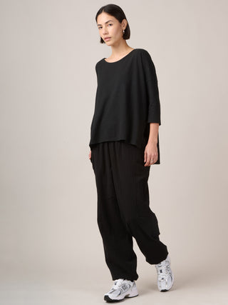 Heavyweight Hemp Organic Cotton Cropped Sleeve T-Shirt - Forgotten Tribes