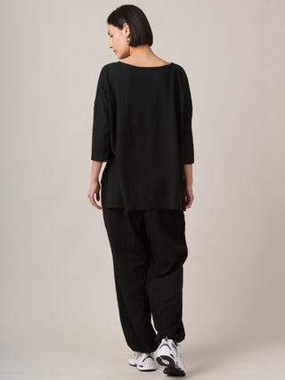 Heavyweight Hemp Organic Cotton Cropped Sleeve T-Shirt - Forgotten Tribes