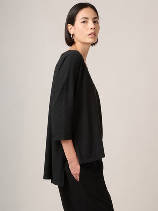 Heavyweight Hemp Organic Cotton Cropped Sleeve T-Shirt - Forgotten Tribes