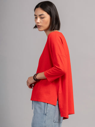 Heavyweight Hemp Organic Cotton Cropped Sleeve T-Shirt - Forgotten Tribes