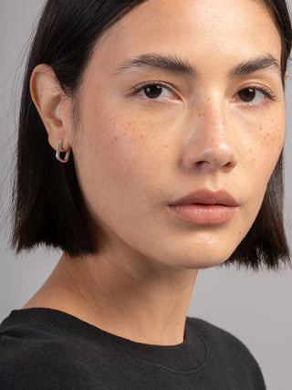 Sterling Silver Polished U-Hoop Earring - Forgotten Tribes