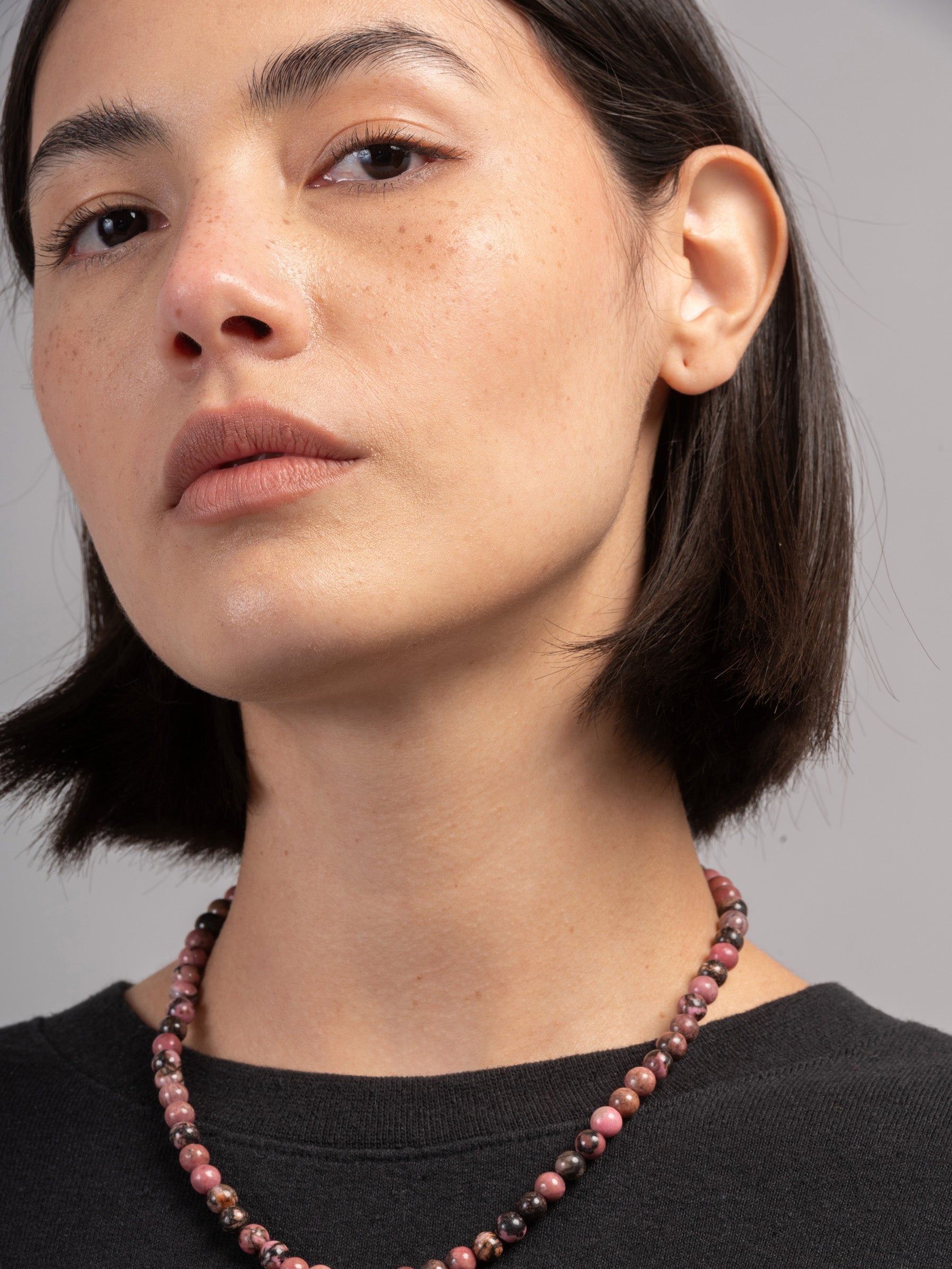 Affectionate Rhodonite - Beaded Gemstone Necklace - Forgotten Tribes