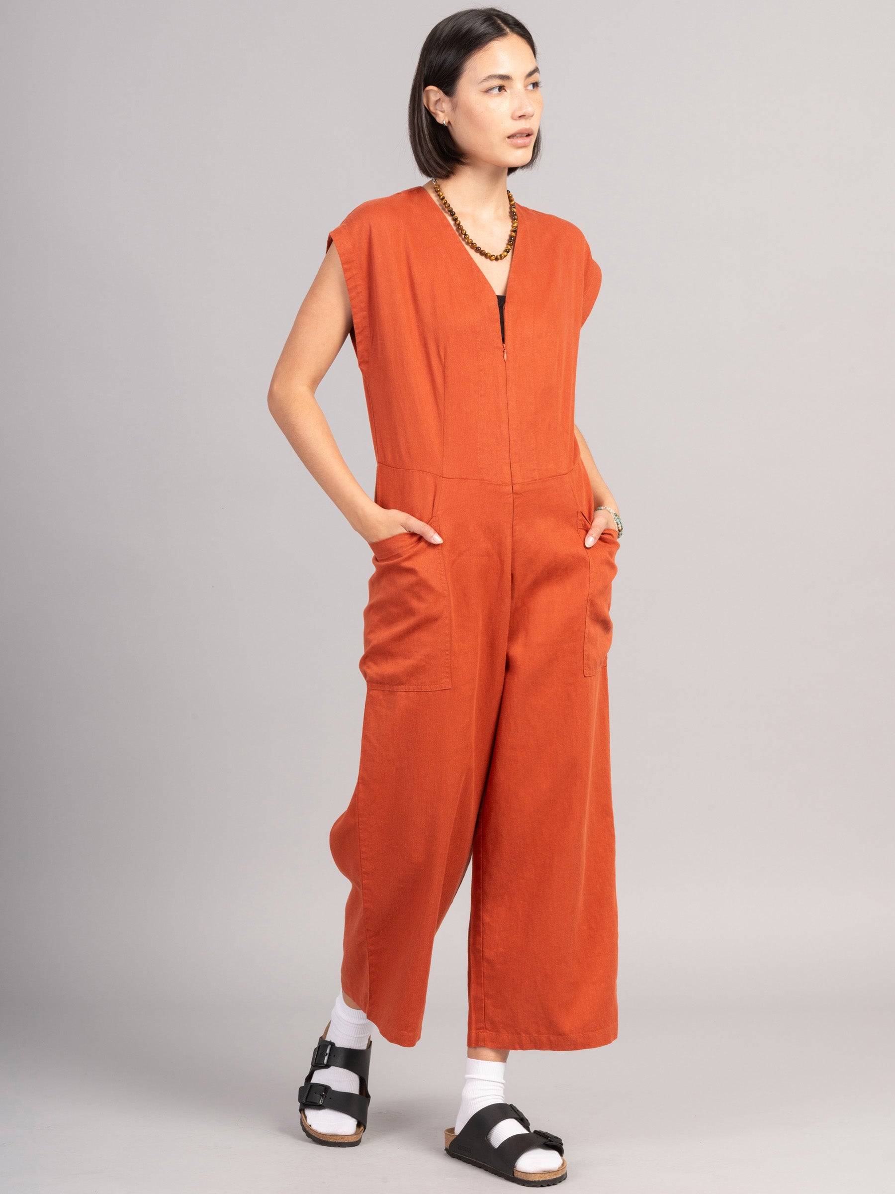 Okino - Hemp Tencel Twill Jumpsuit - Forgotten Tribes