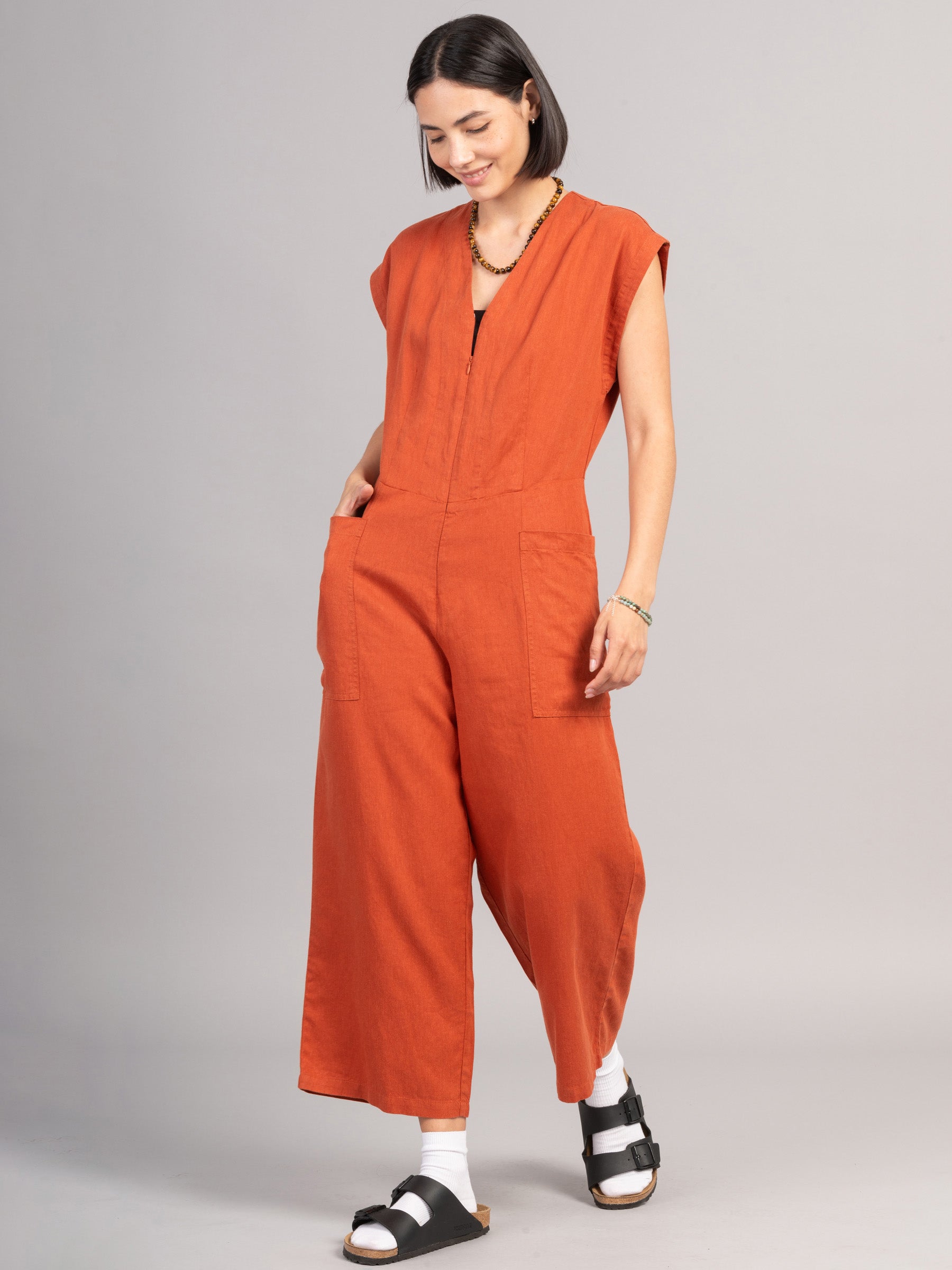Okino - Hemp Tencel Twill Jumpsuit - Forgotten Tribes