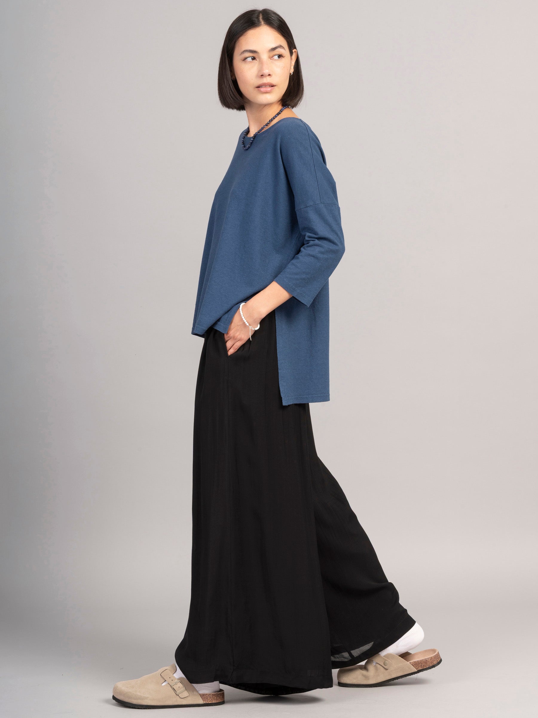 Nicobar - Fine Cotton Batiste Wide Leg Trousers