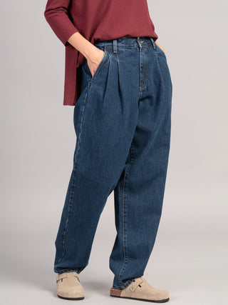 Eigg - Denim Pleated Jeans - Forgotten Tribes