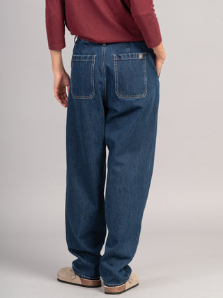 Eigg - Denim Pleated Jeans - Forgotten Tribes