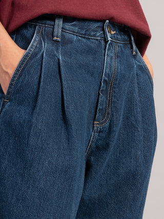 Eigg - Denim Pleated Jeans - Forgotten Tribes
