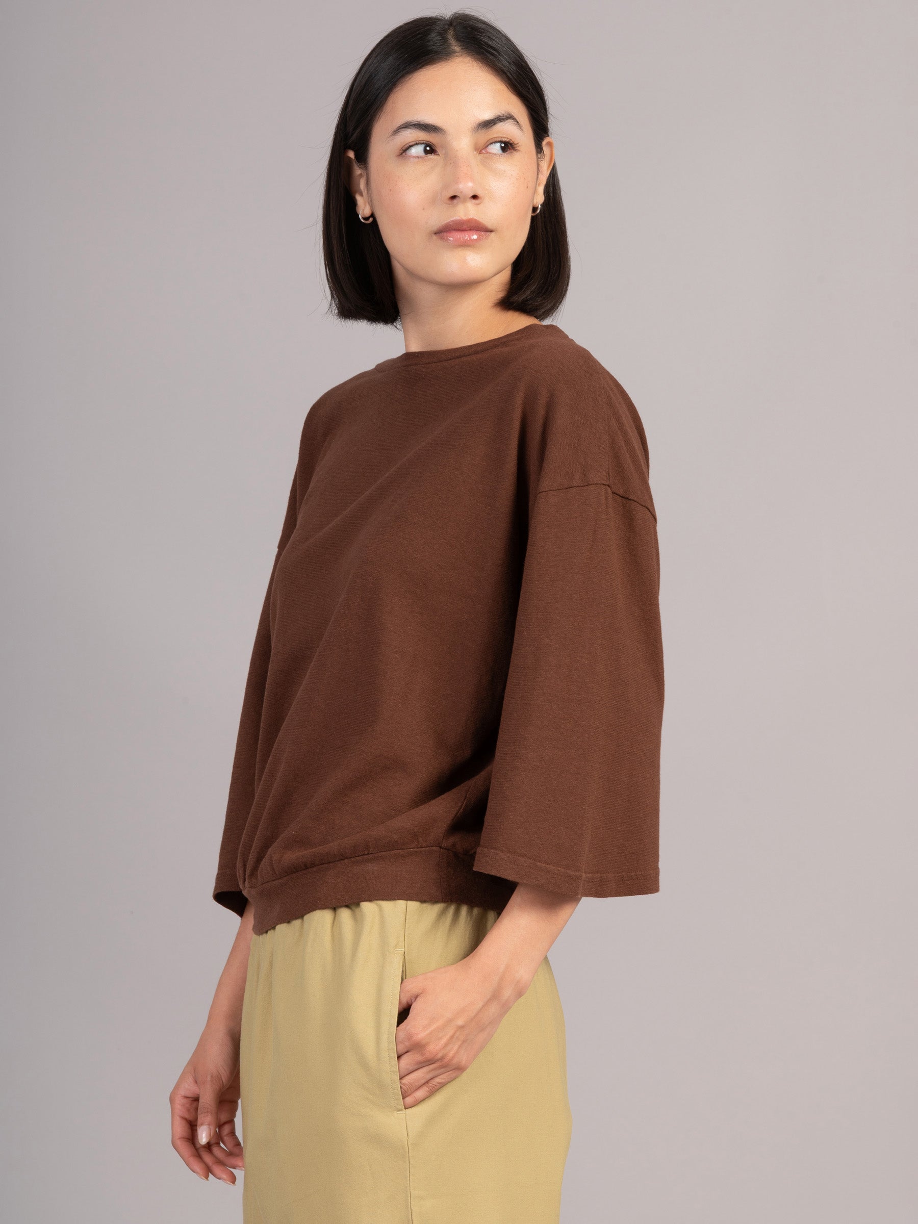 Heavyweight Hemp Organic Cotton Wide Sleeve T-Shirt - Forgotten Tribes