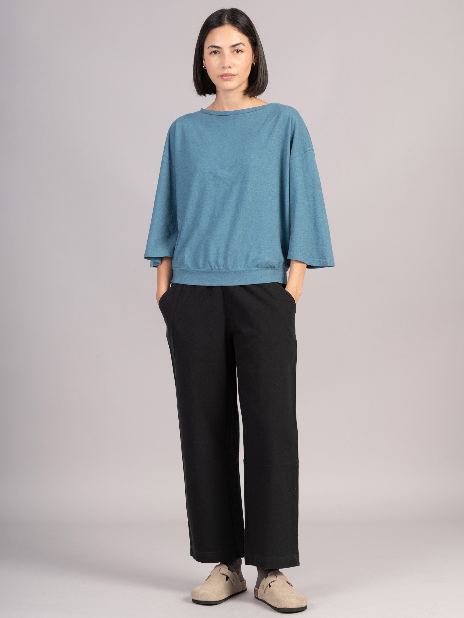 Heavyweight Hemp Organic Cotton Wide Sleeve T-Shirt