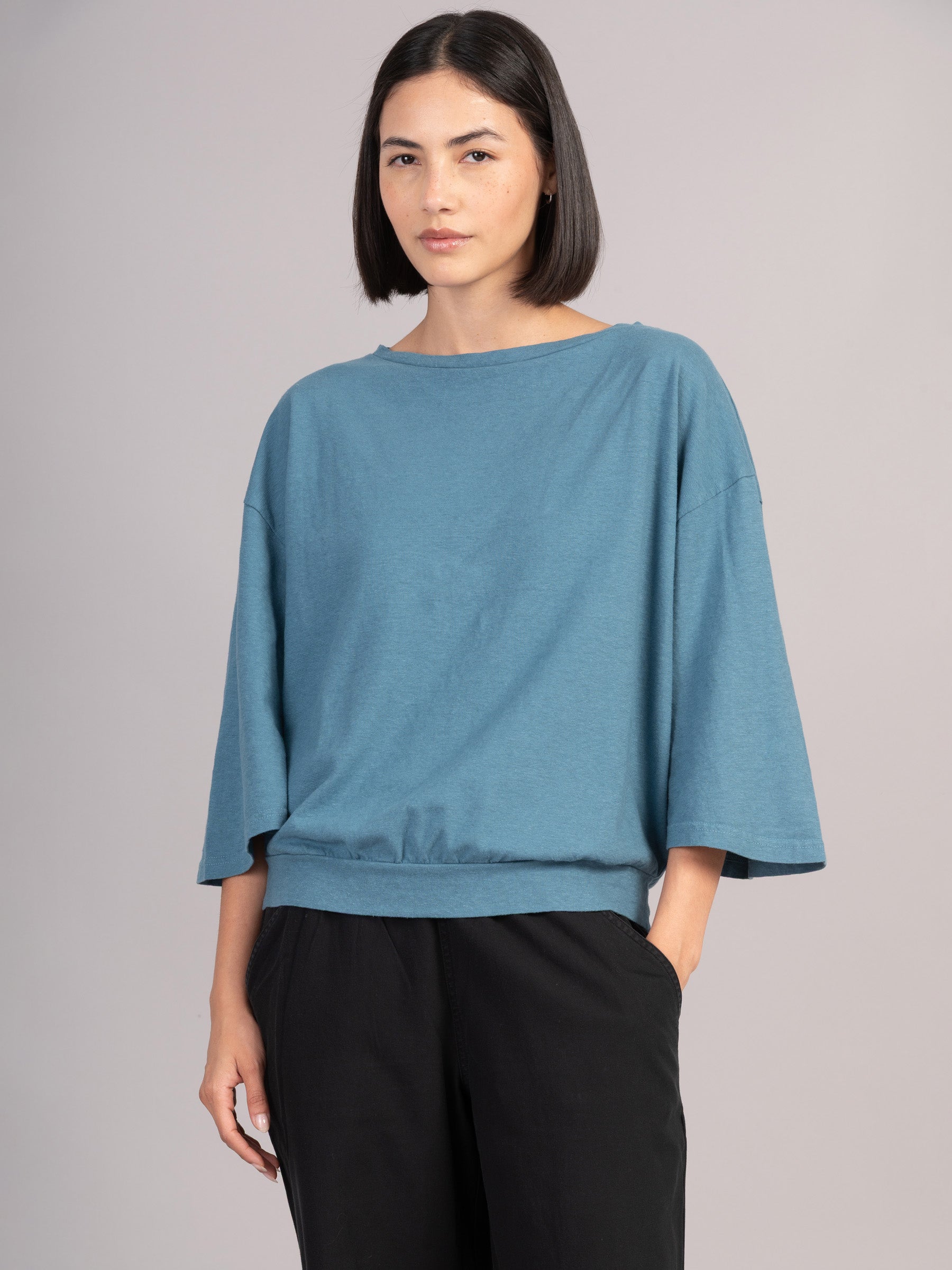 Heavyweight Hemp Organic Cotton Wide Sleeve T-Shirt