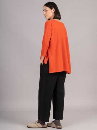 Heavyweight Hemp Organic Cotton Cropped Sleeve T-Shirt - Forgotten Tribes