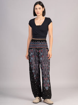 Harem Pants Original - Peacock Feathers High Crotch - Forgotten Tribes