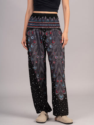 Harem Pants Original - Peacock Feathers High Crotch - Forgotten Tribes