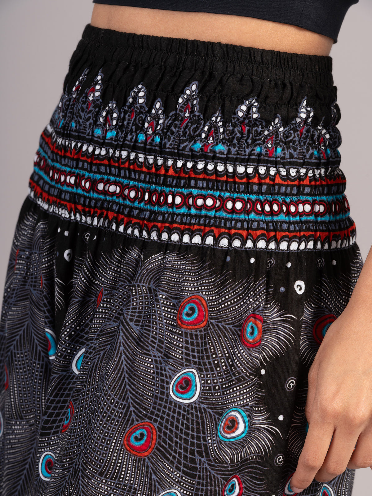 Harem Pants Original - Peacock Feathers High Crotch - Forgotten Tribes