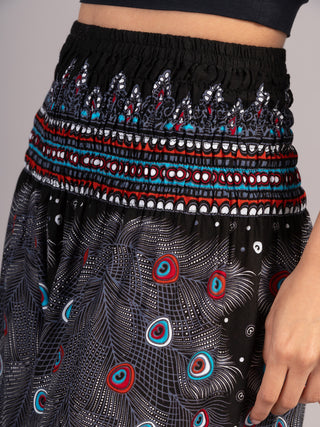 Harem Pants Original - Peacock Feathers High Crotch - Forgotten Tribes