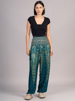 Harem Pants Original - Peacock High Crotch - Forgotten Tribes