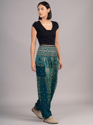 Harem Pants Original - Peacock High Crotch - Forgotten Tribes