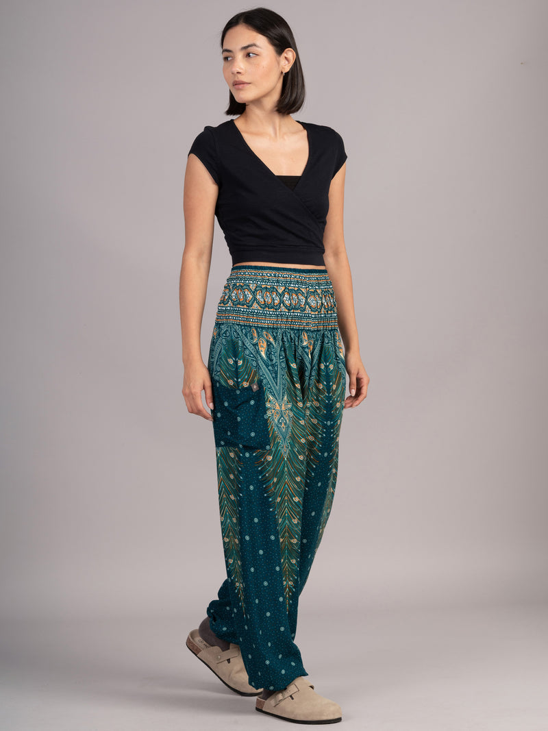 Harem Pants Original - Peacock High Crotch - Forgotten Tribes