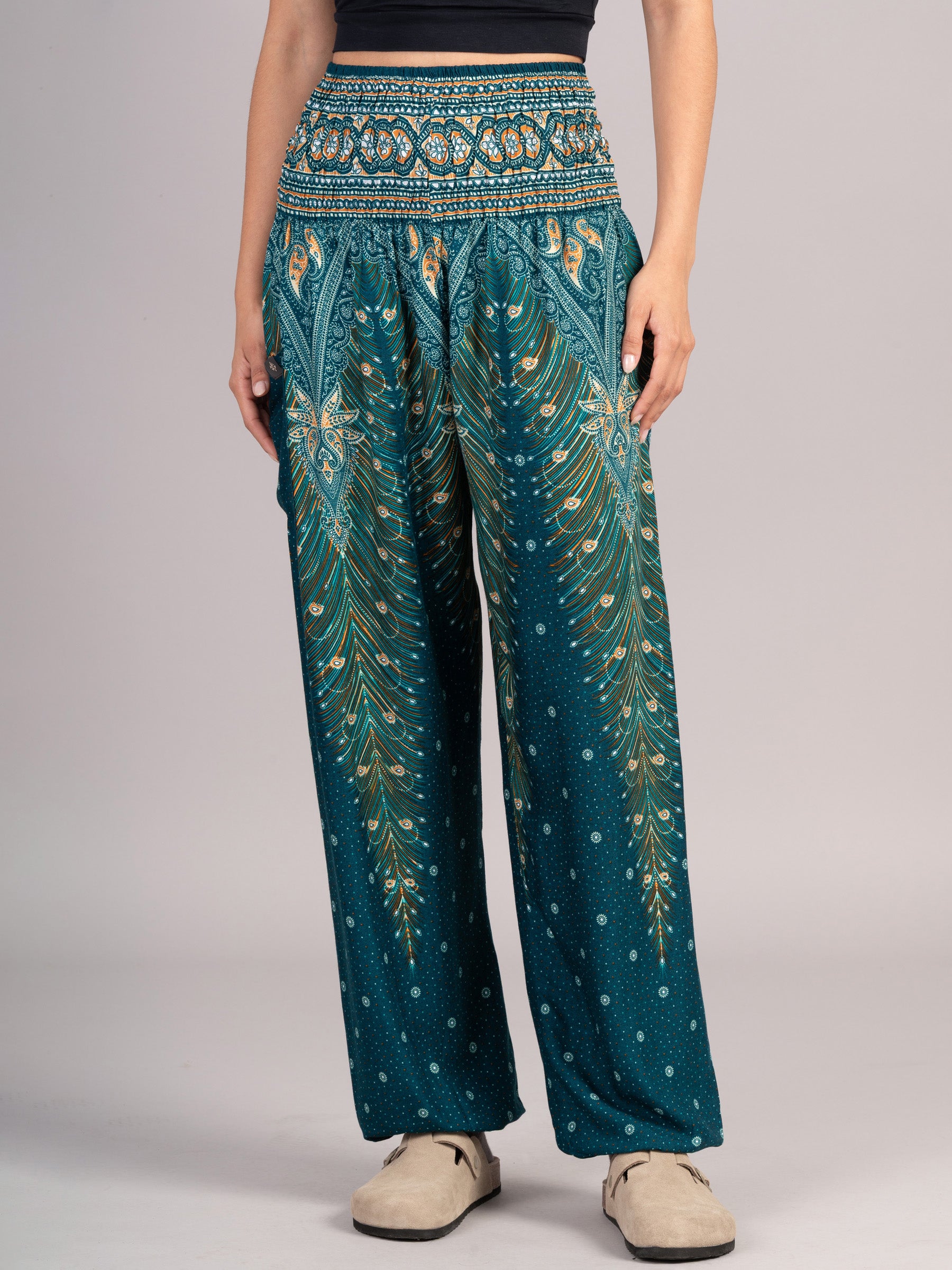 Harem Pants Original - Peacock High Crotch