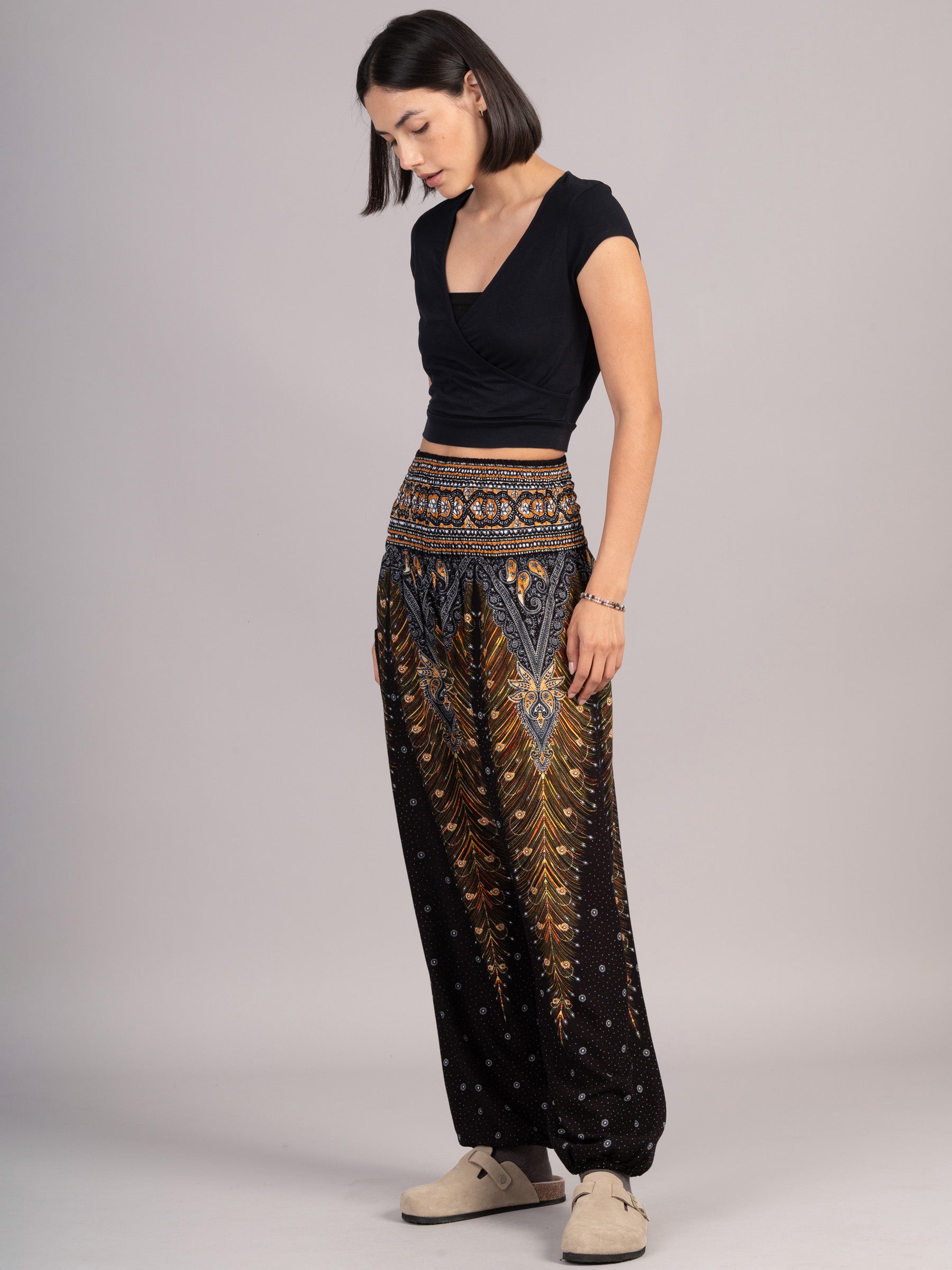 Harem Pants Original - Peacock High Crotch - Forgotten Tribes