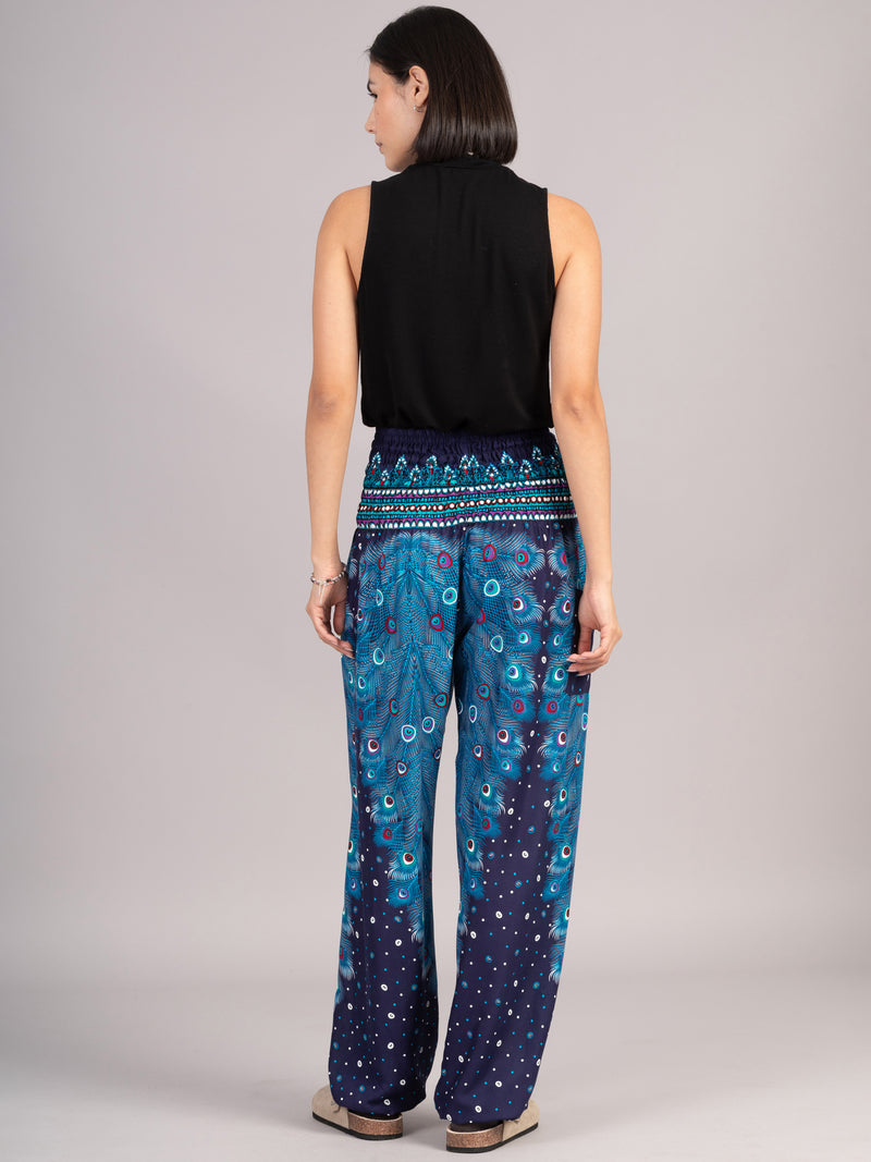 Harem Pants Original - Peacock Feathers High Crotch - Forgotten Tribes