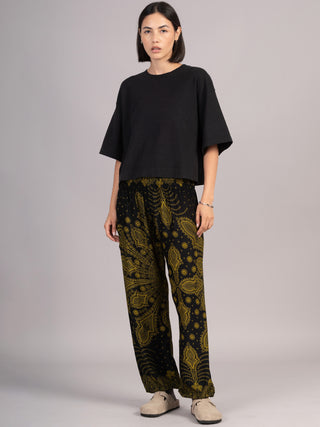 Feather Paisley Harem Pants - High Crotch - Forgotten Tribes