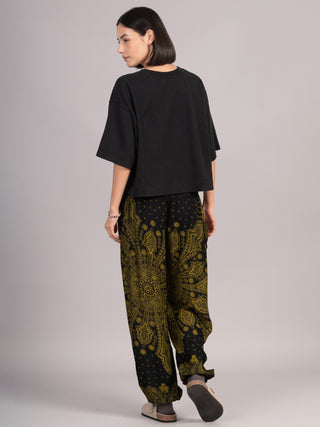 Feather Paisley Harem Pants - High Crotch - Forgotten Tribes