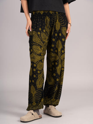 Feather Paisley Harem Pants - High Crotch - Forgotten Tribes