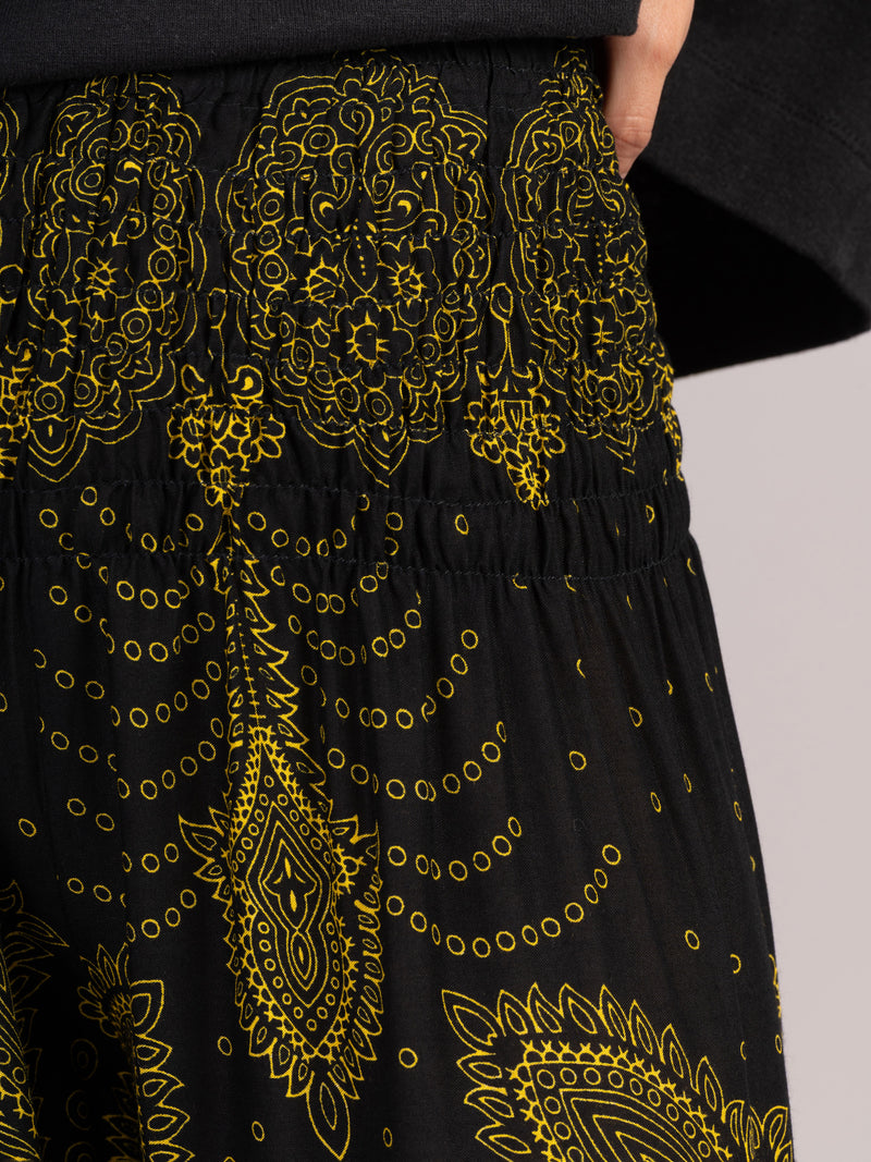 Feather Paisley Harem Pants - High Crotch - Forgotten Tribes