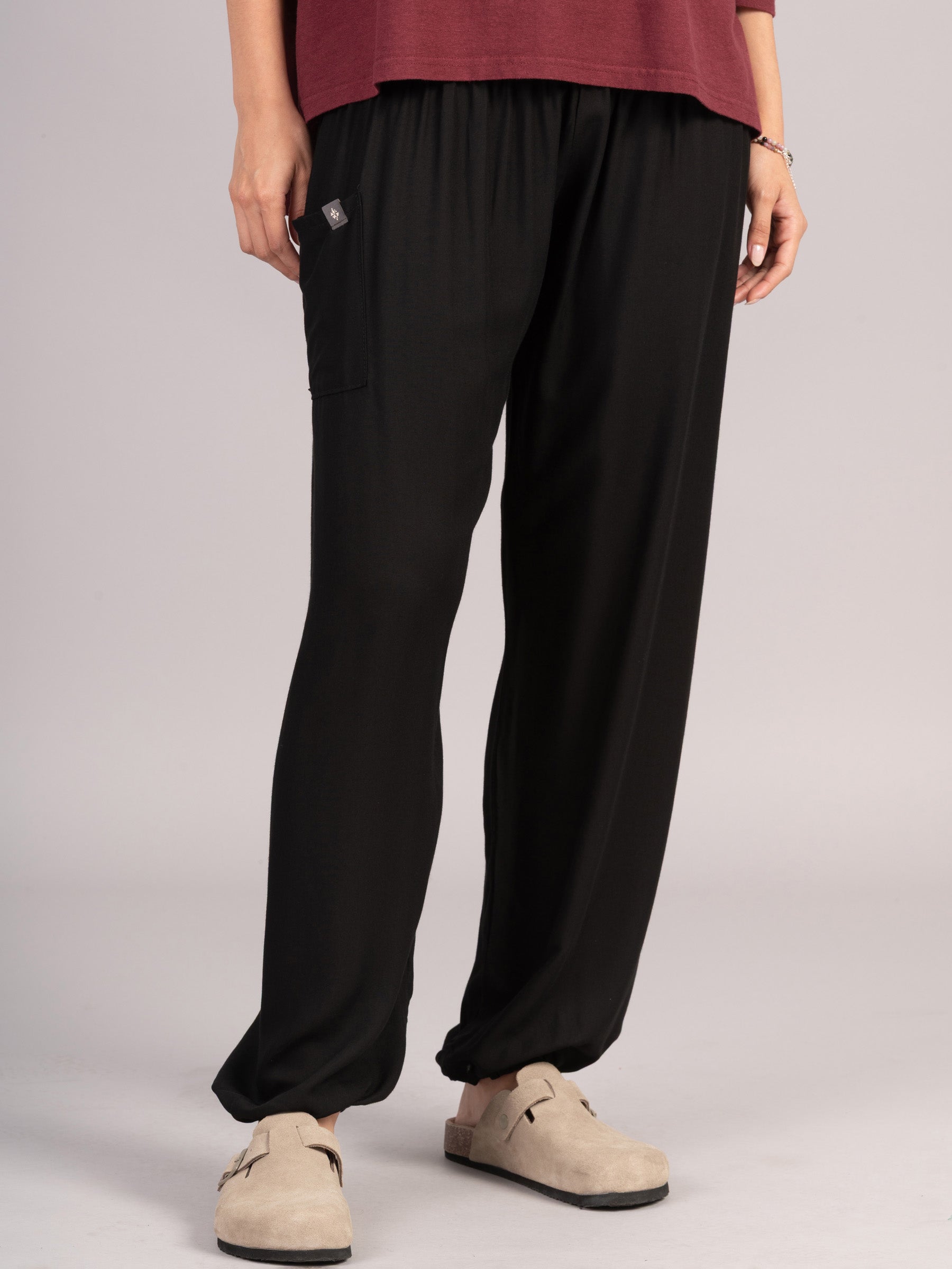 Harem Pants Original -  Plain Colour High Crotch - Superior Rayon Fabric