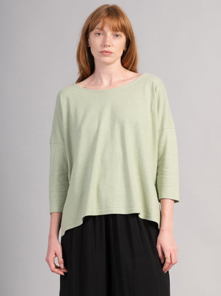 Heavyweight Hemp Organic Cotton Cropped Sleeve T-Shirt - Forgotten Tribes