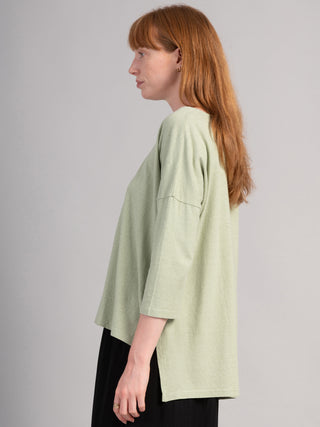 Heavyweight Hemp Organic Cotton Cropped Sleeve T-Shirt - Forgotten Tribes