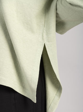 Heavyweight Hemp Organic Cotton Cropped Sleeve T-Shirt - Forgotten Tribes