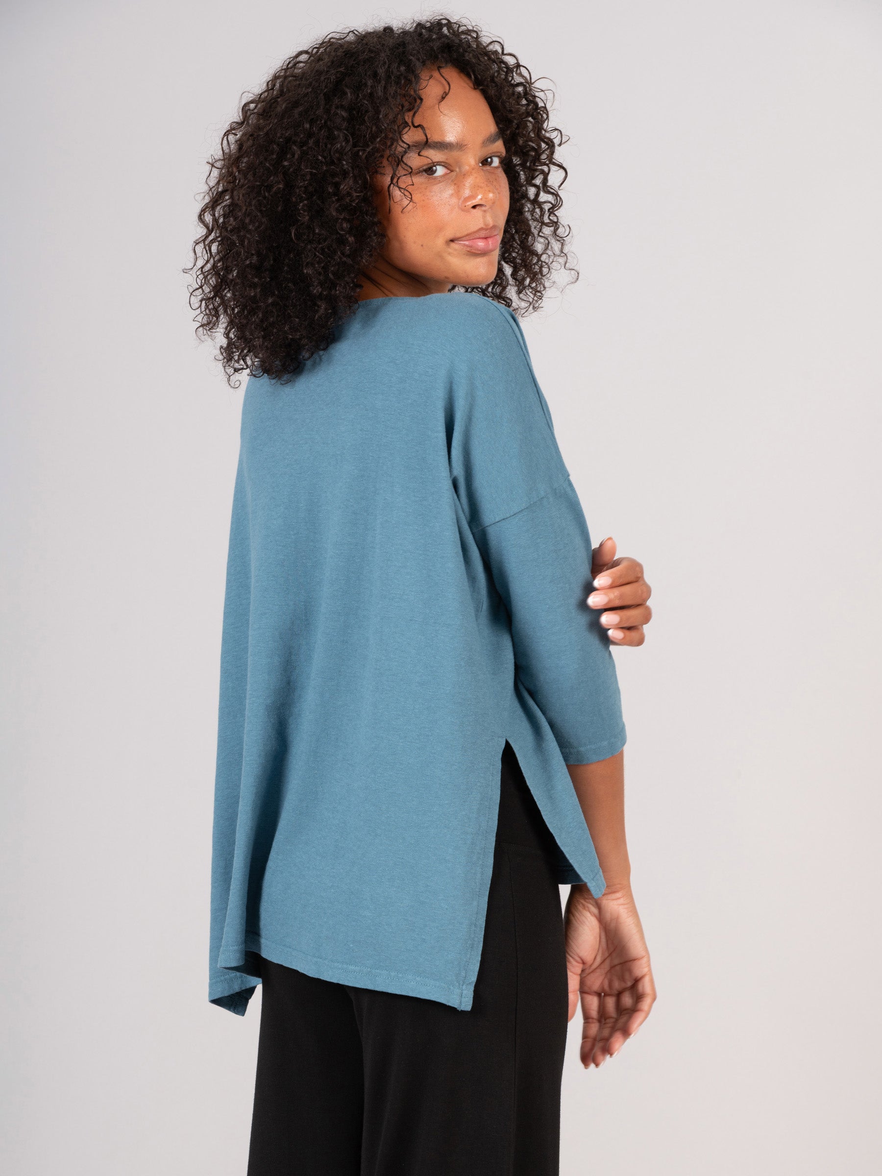 Hemp Organic Cotton Cropped Sleeve T-Shirt - Forgotten Tribes