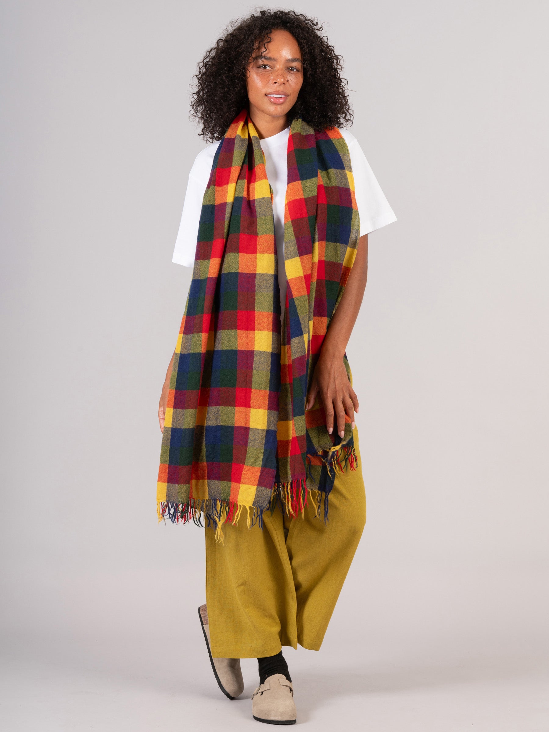 Boiled Wool Tartan Scarf - Forgotten Tribes