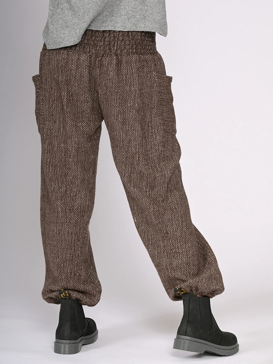 Rich Chocolate Wool Harem Pants - High Crotch - Forgotten Tribes