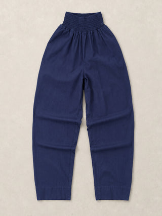 Rieu - Organic Cotton Trousers with Shirred Waist
