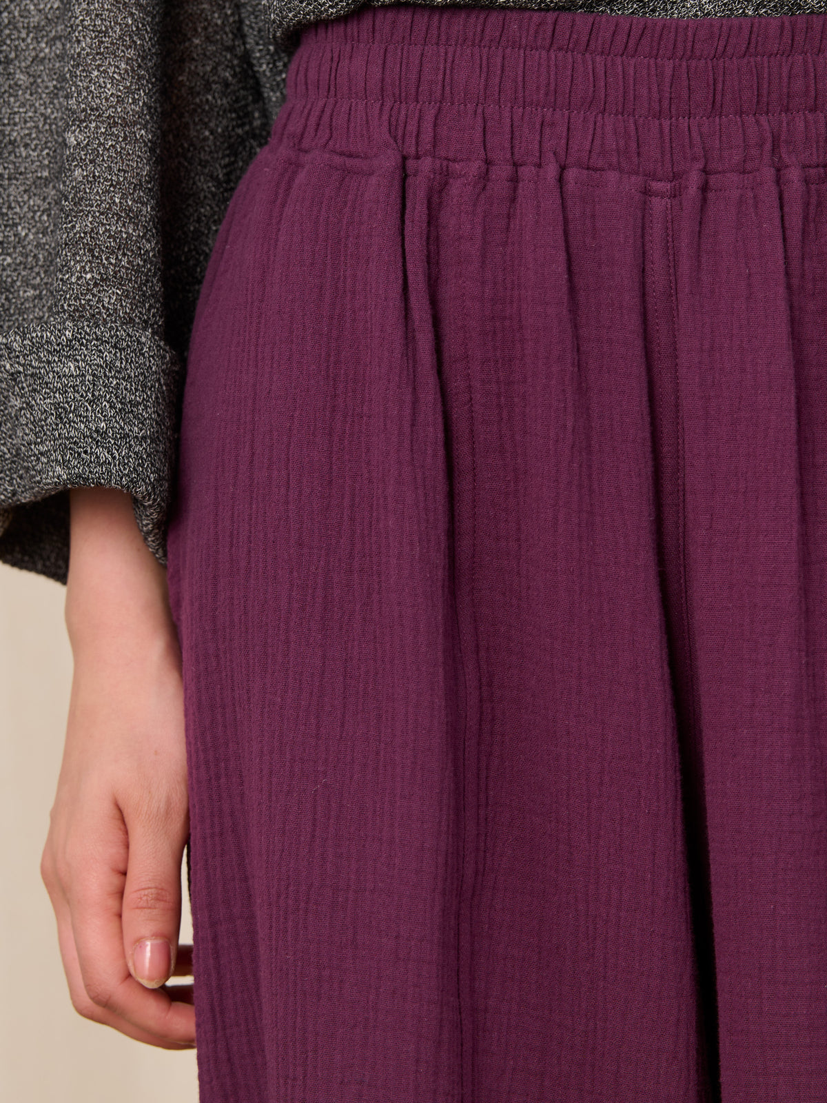 Rokko - Cotton Gauze Wide Leg Trousers - Forgotten Tribes
