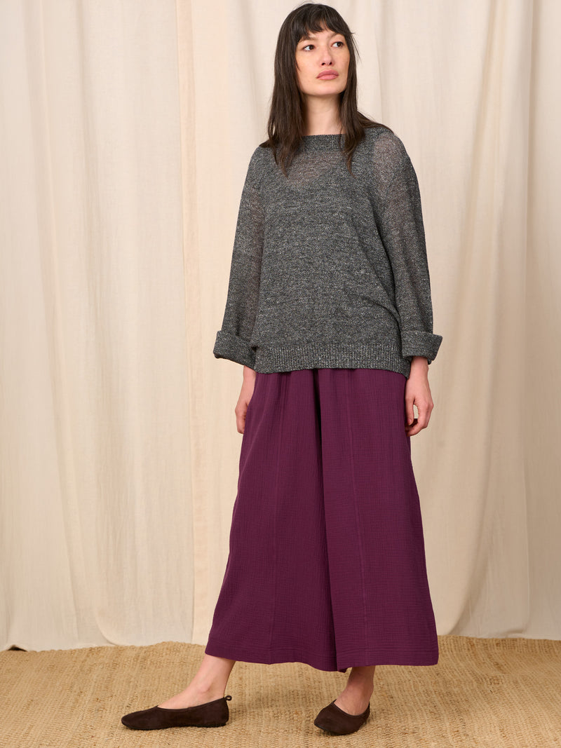 Rokko - Cotton Gauze Wide Leg Trousers - Forgotten Tribes