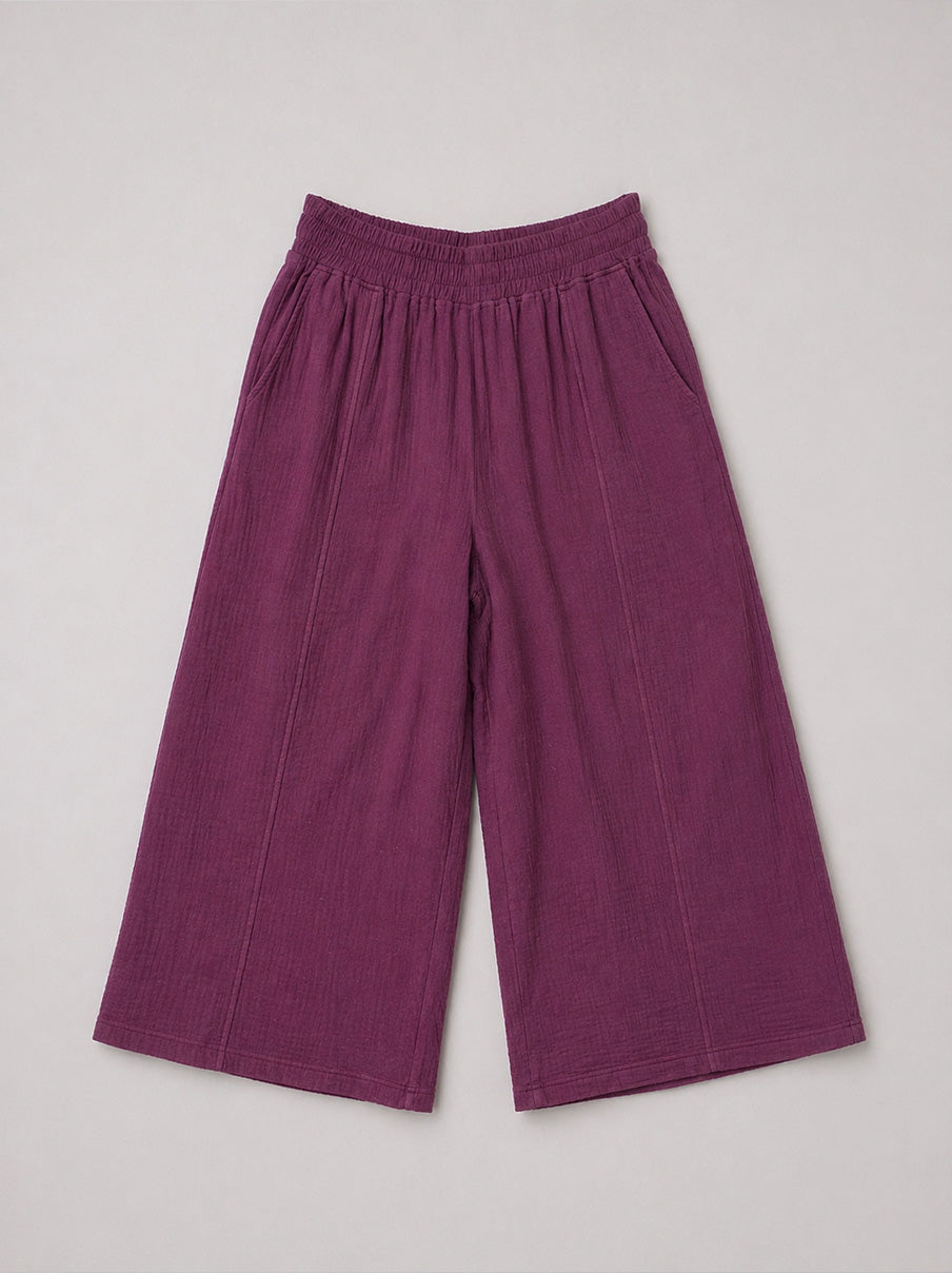 Rokko - Cotton Gauze Wide Leg Trousers - Forgotten Tribes