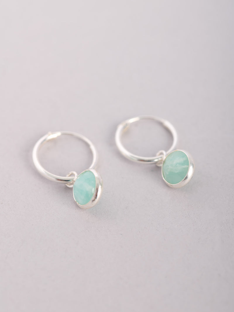 Round Gemstone Drop Earrings - Forgotten Tribes