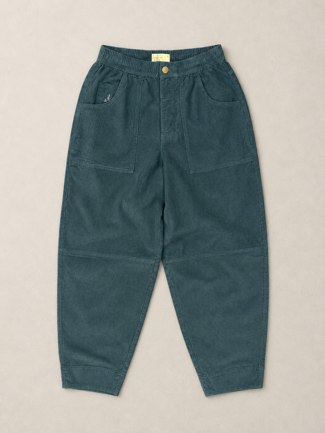 Sado - Organic Cotton Needlecord Barrel Leg Trousers - Forgotten Tribes