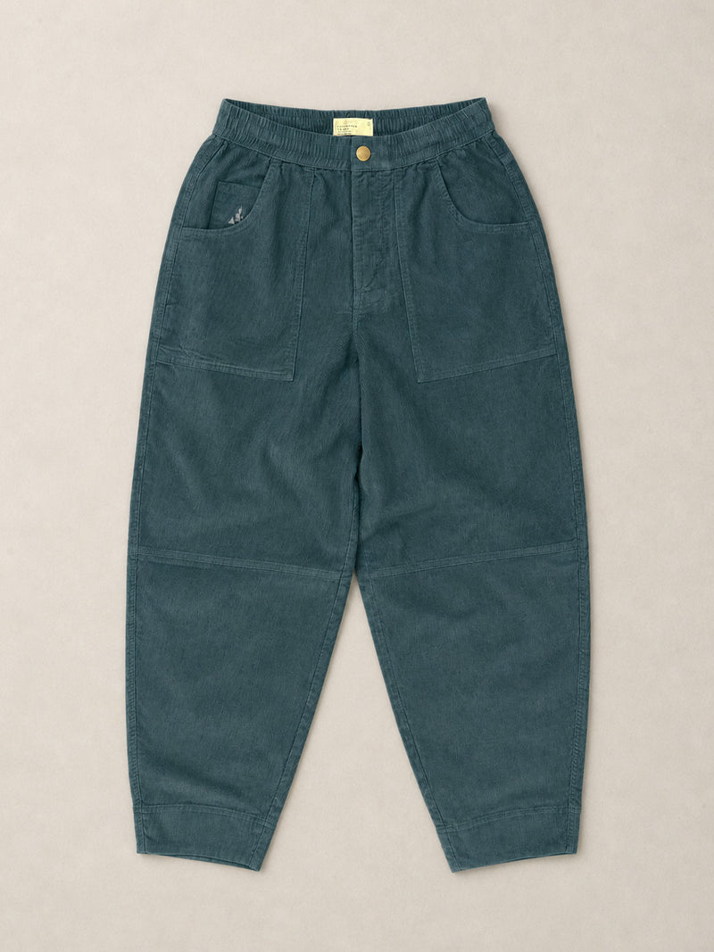 Sado - Organic Cotton Needlecord Barrel Leg Trousers - Forgotten Tribes