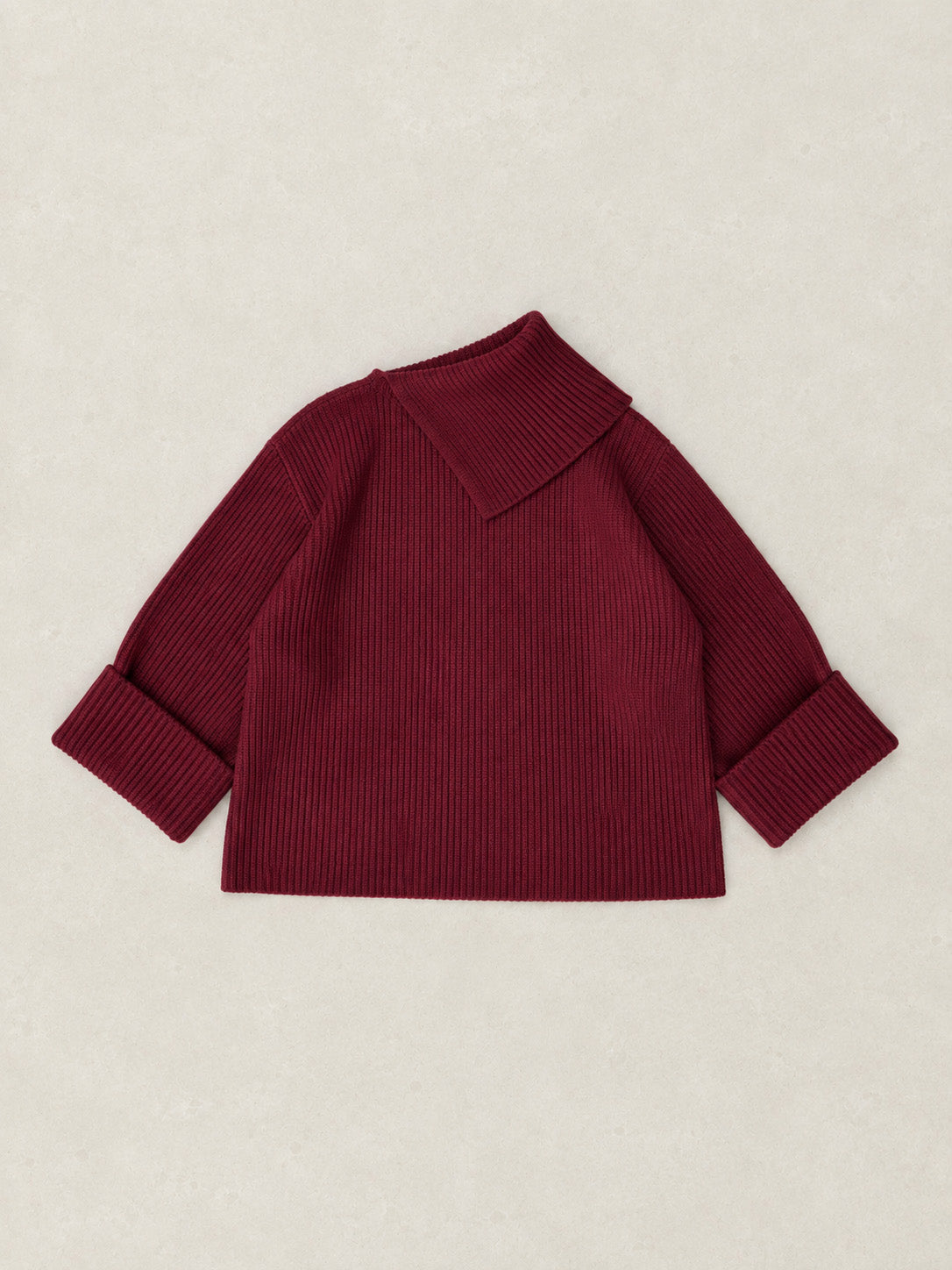 Sawan - Merino Wool Bamboo Blend Fisherman Rib Jumper with Collar - Forgotten Tribes