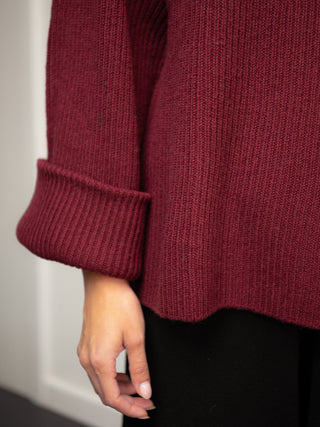 Sawan - Merino Wool Bamboo Blend Fisherman Rib Jumper with Collar - Forgotten Tribes